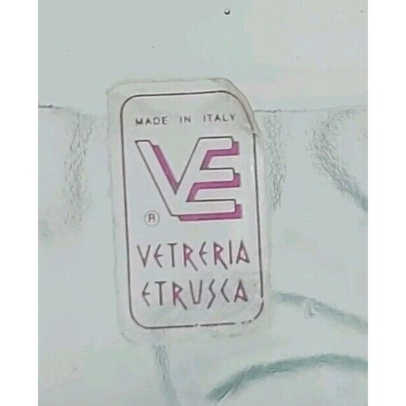 Vintage Vetreria Etrusca Pitcher Thick Green Glass Raised Palm Trees Italy READ - Picture 2 of 11